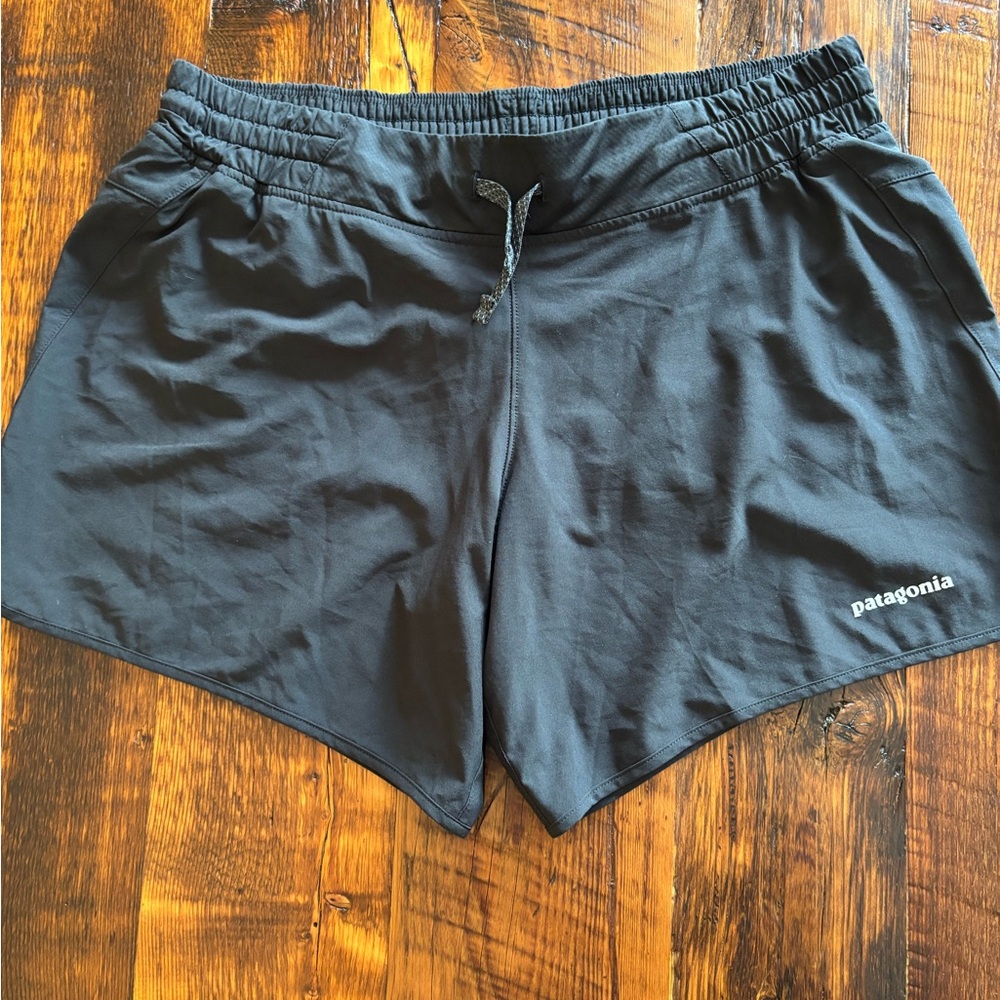 Patagonia Black Women's Running Shorts with Logo